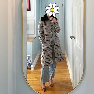 Marciano coat with detachable faux fur collar